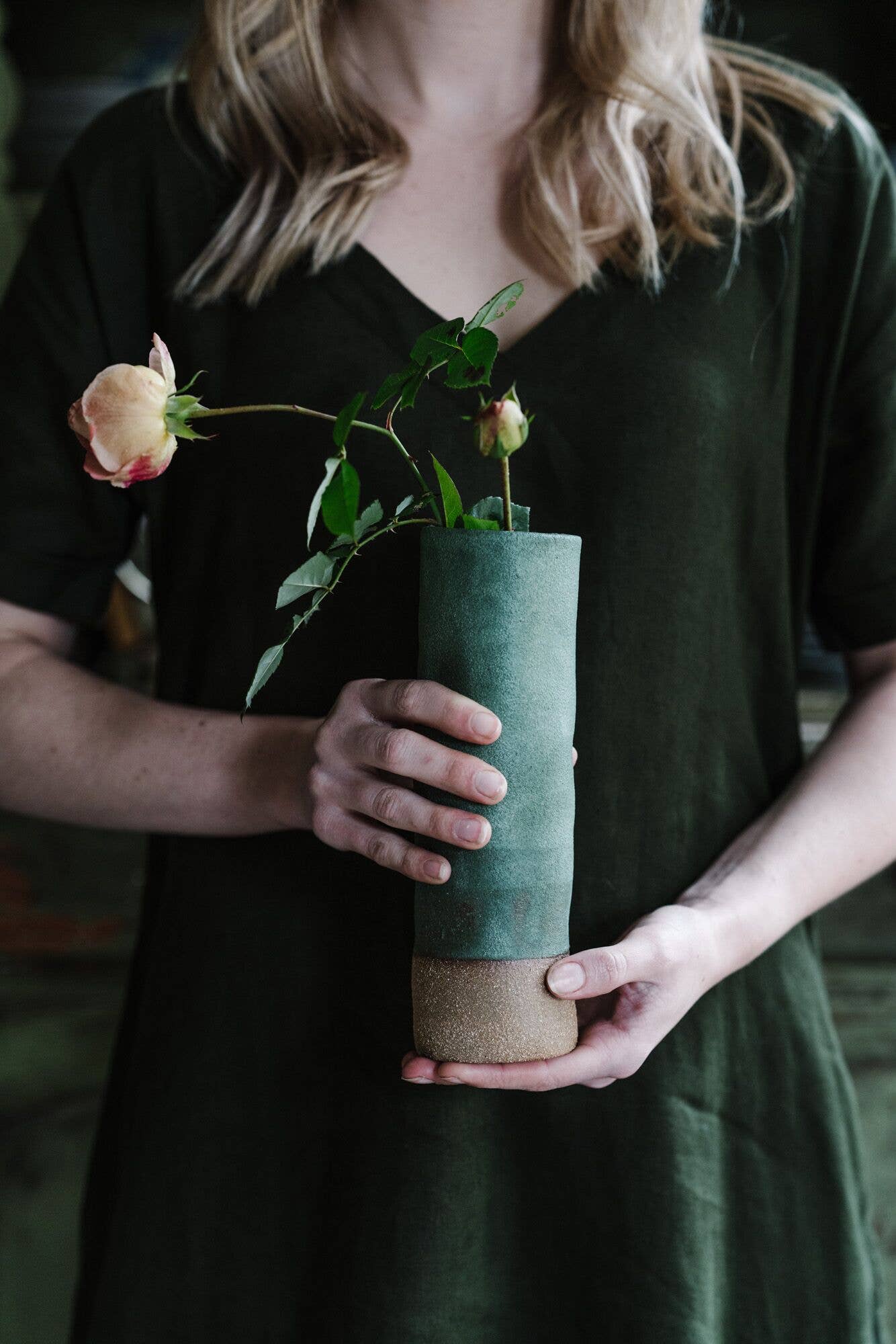 Jadeite Shapely Vase
