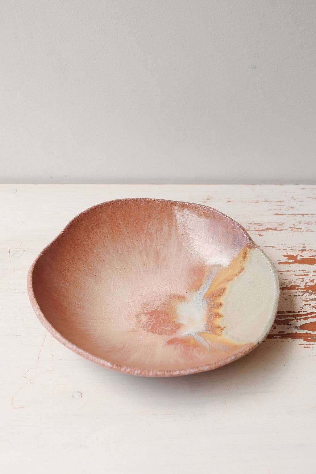 Organic Ceramic Fruit Bowl: Earth Rose