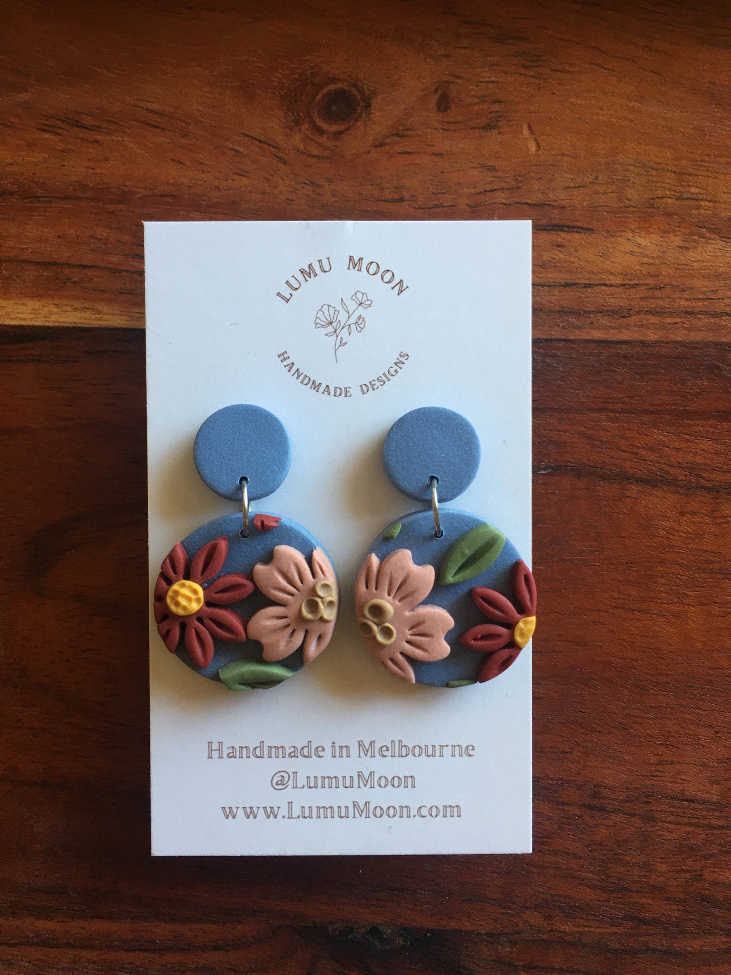 Blue Sky Spring Dangle Earrings: Short Dangle
