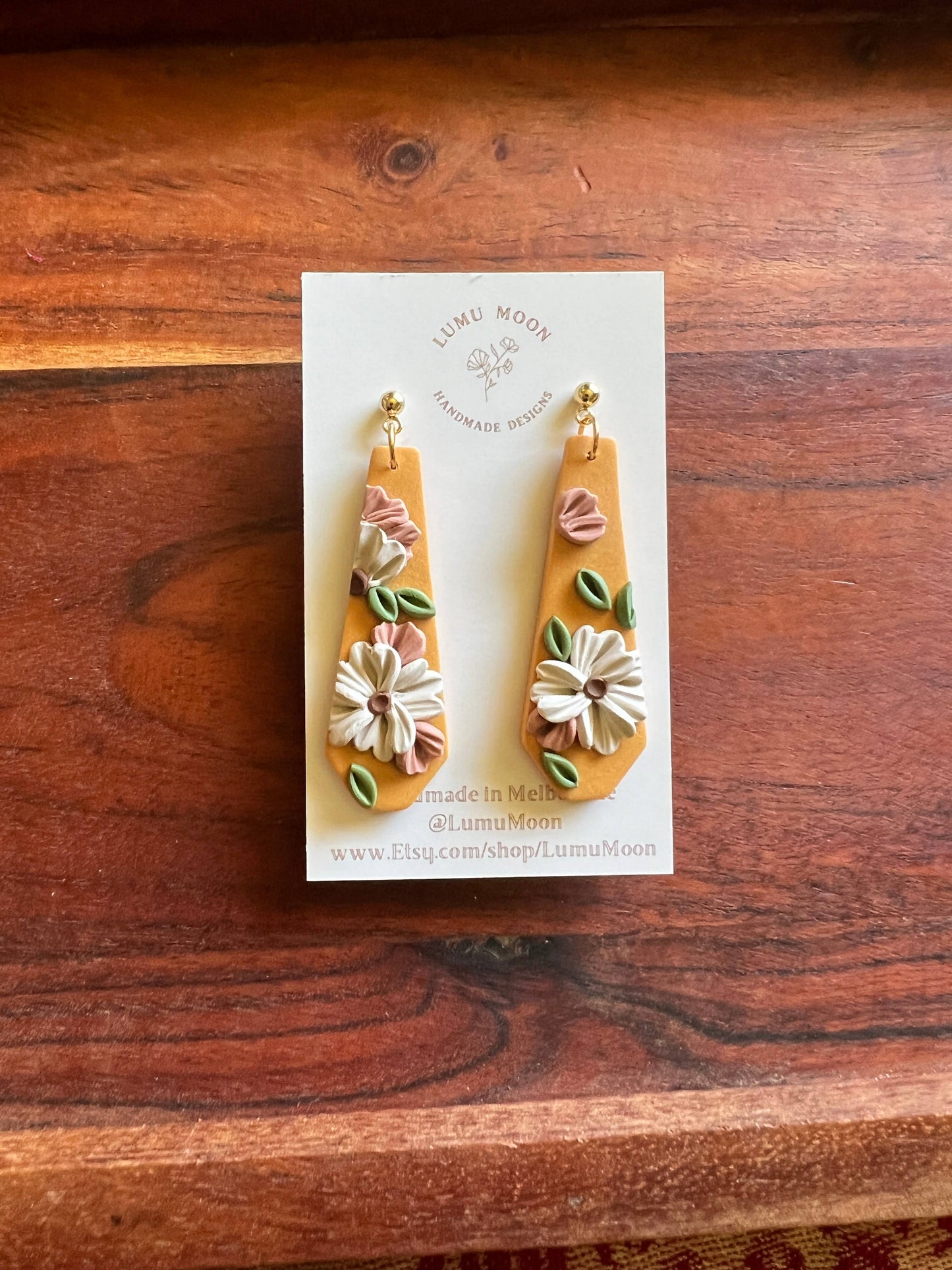 Yellow Floral Earrings