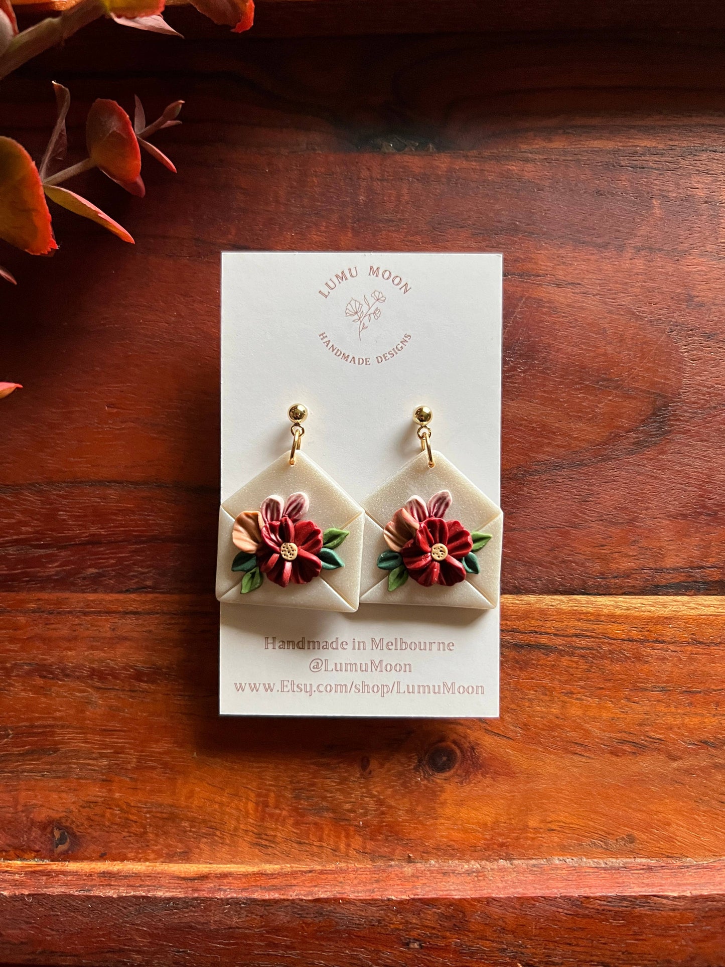 Floral Letter Earrings