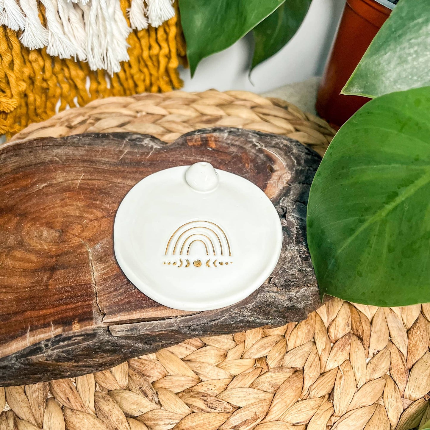 Ceramic Incense Burner holder: White