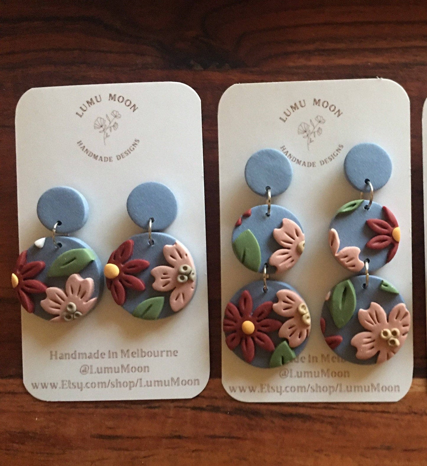 Blue Sky Spring Dangle Earrings: Short Dangle