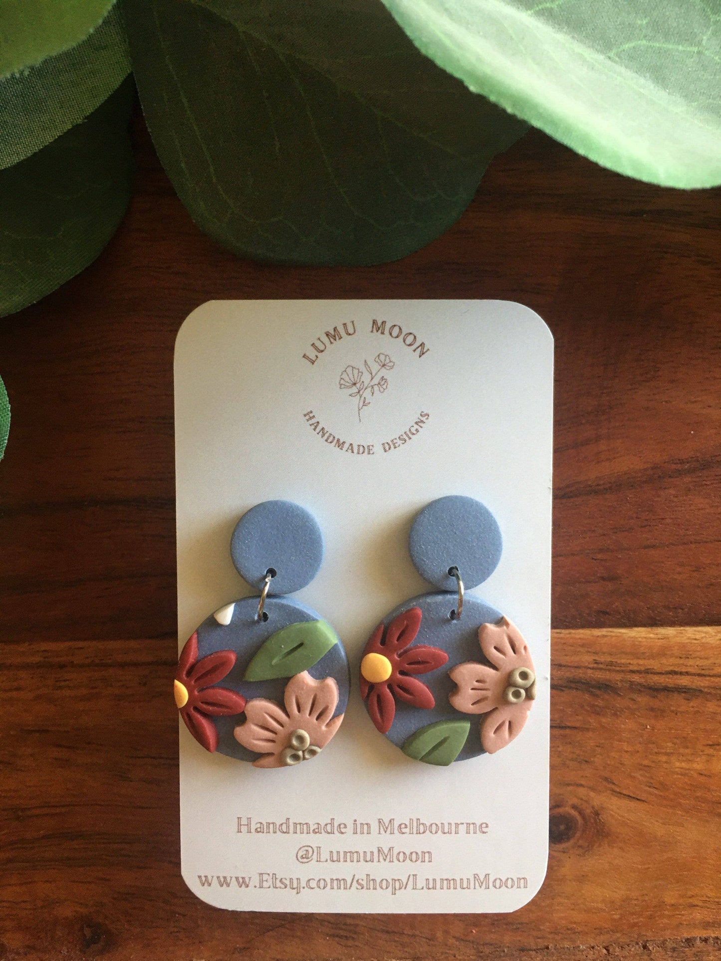 Blue Sky Spring Dangle Earrings: Short Dangle