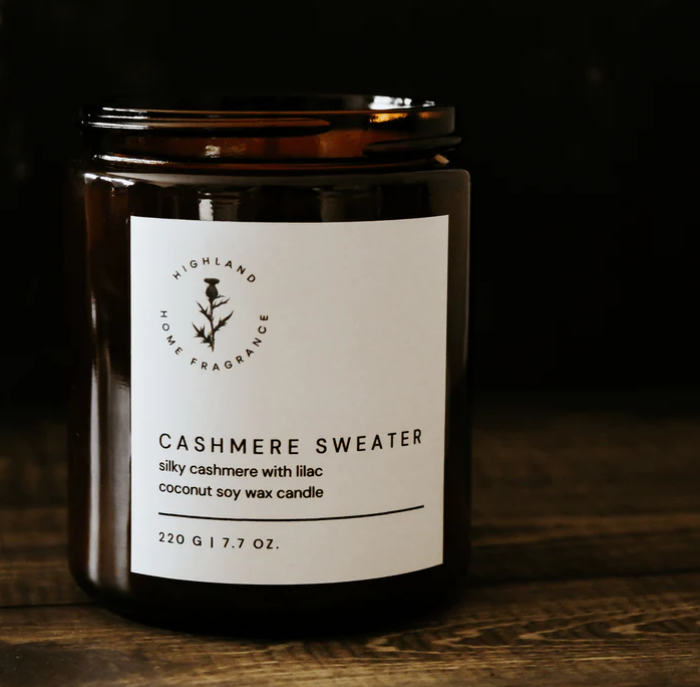 Cashmere Sweater | Casmere + Lilac-220g Coconut Soy Candle