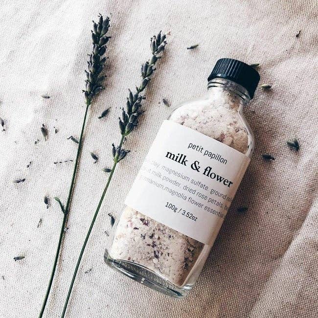 Milk & Flower Bath Milk: 200 Grams Glass Bottle