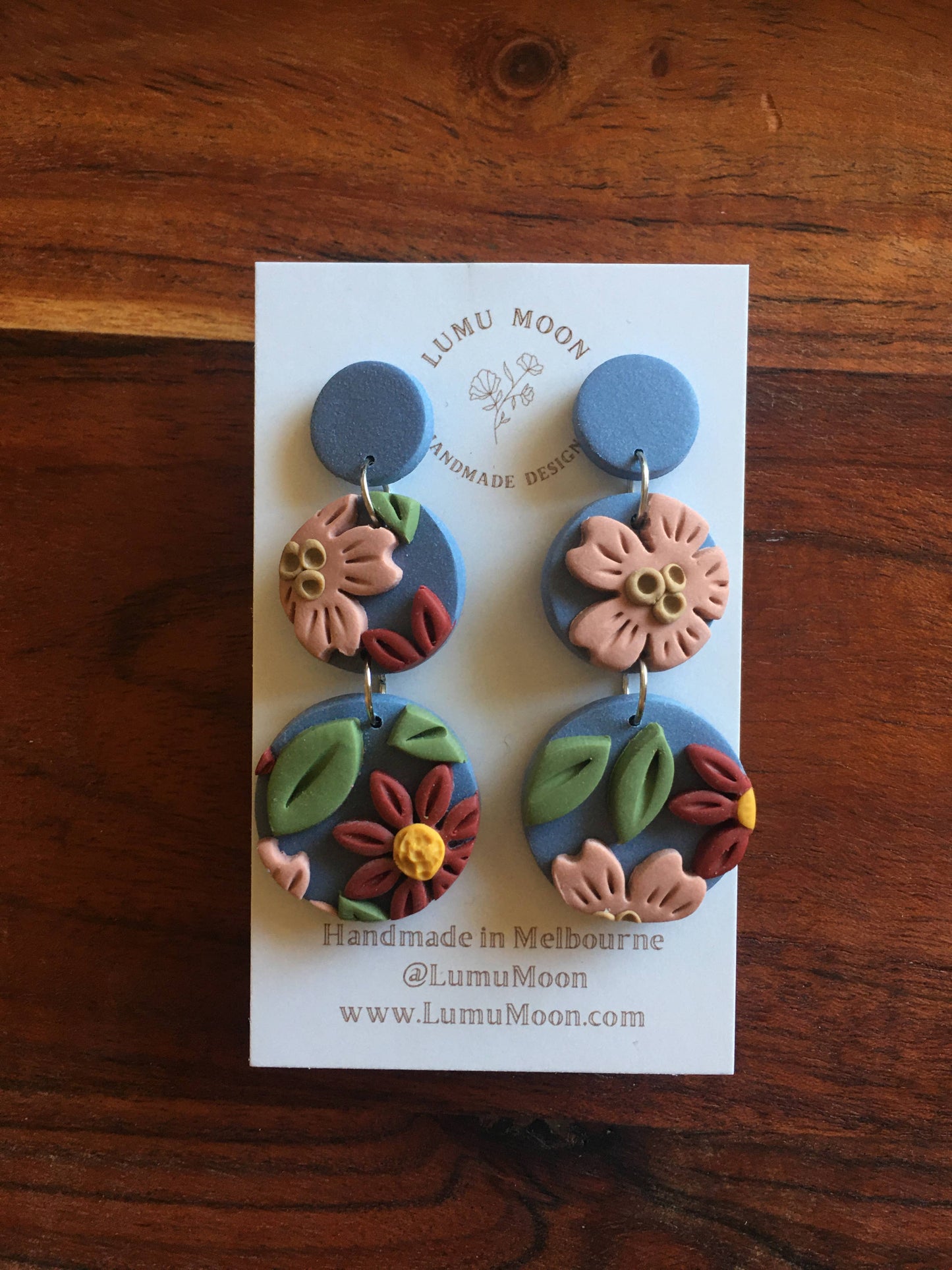 Blue Sky Spring Dangle Earrings: Short Dangle