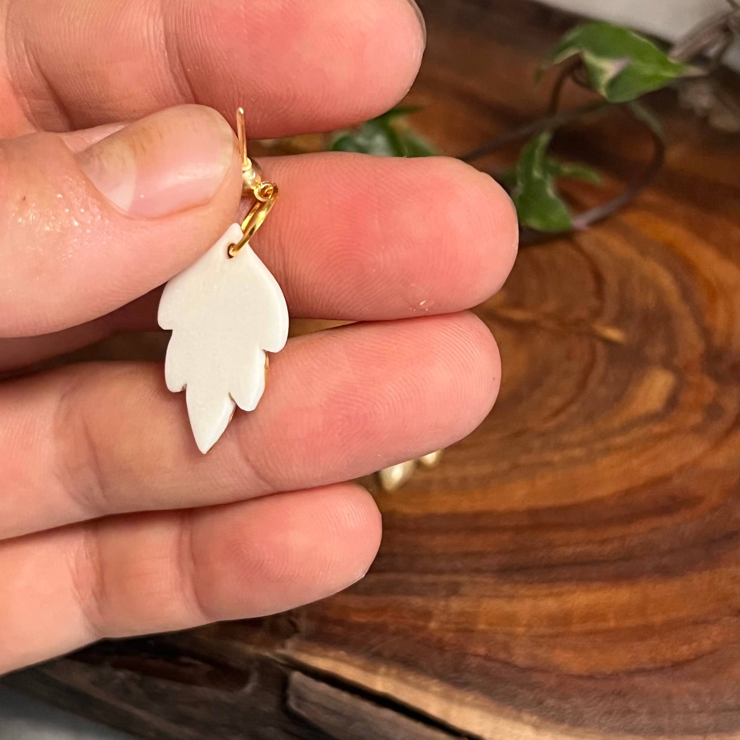 Calla - Porcelain Earrings: Purple