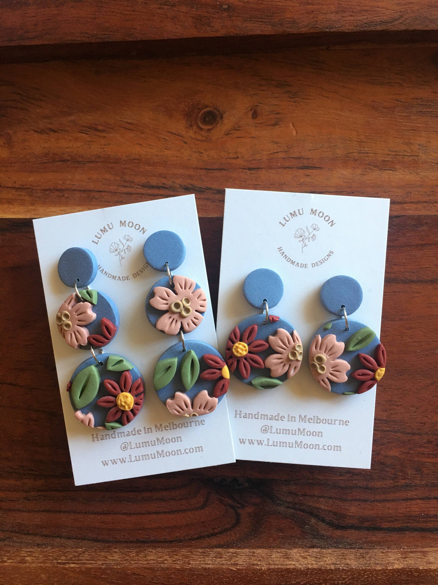 Blue Sky Spring Dangle Earrings: Short Dangle