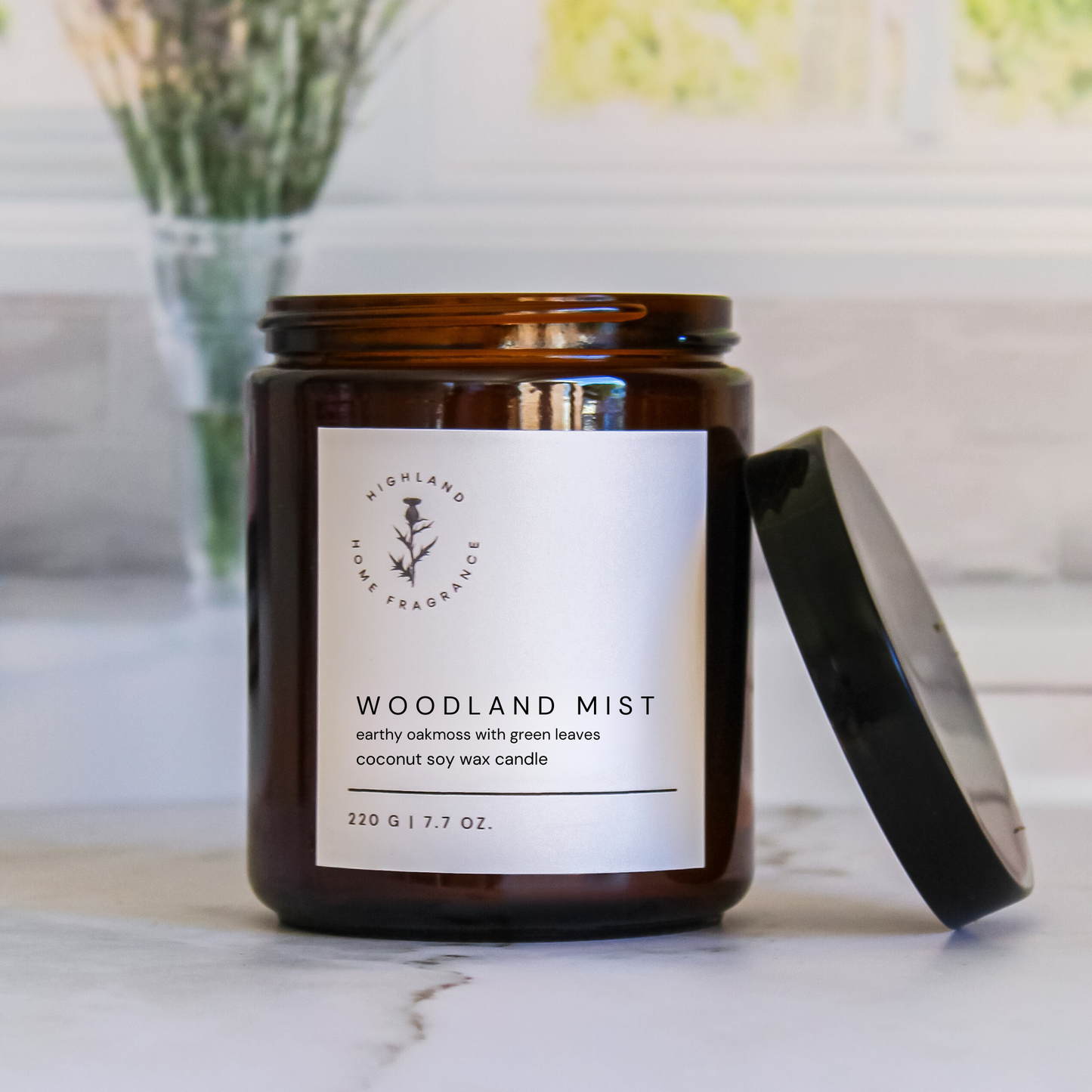 Woodland Mist | Oakmoss + Green Leaves- 220g Candle